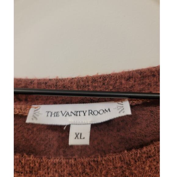 The Vanity Room Knit Long Sleeve Sweater Dress in Spice - Picture 3 of 6